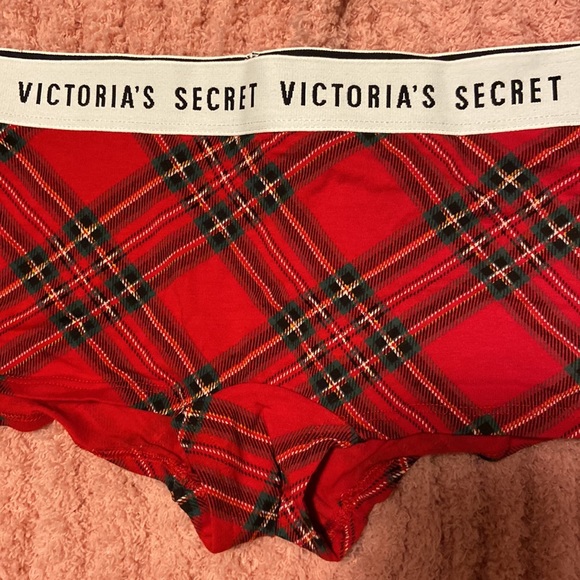2pc set Victoria’s secret bra& panty plaid pattern holiday bra panty set 34B M - Picture 8 of 12